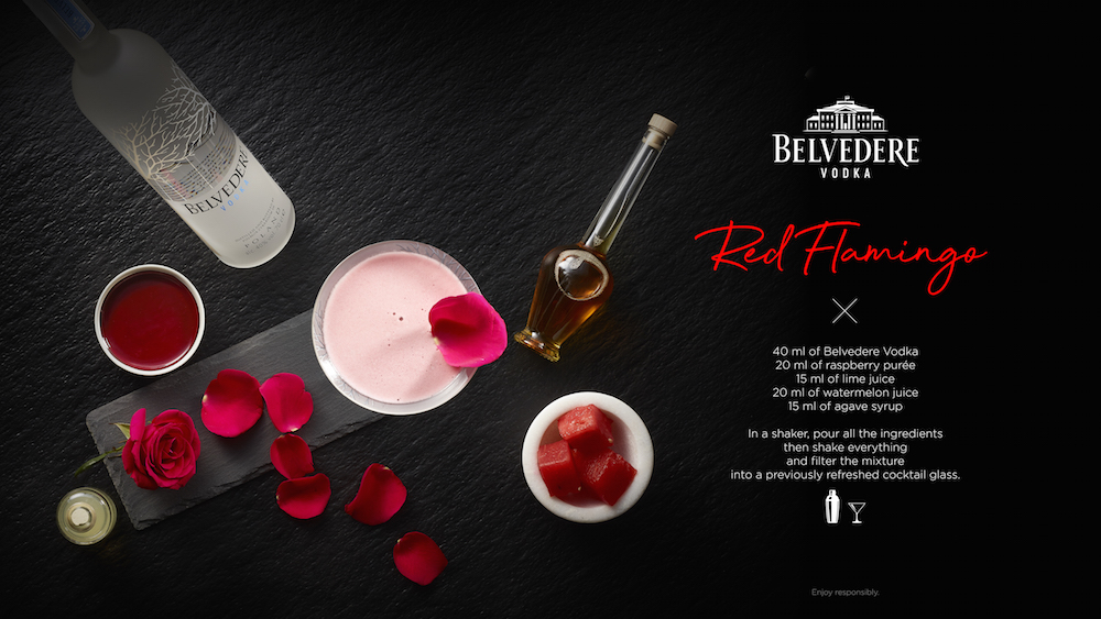 Summer Cocktails Belvedere Vodka Red Flamingo