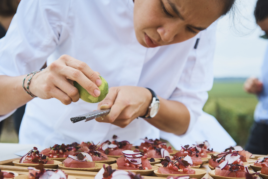 Ruinart Harvest Camp Chef Celine Pham Pickles