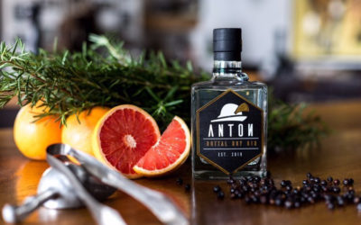 Anton Dry Gin, made with a lot of LOVE, HEART & GFUI