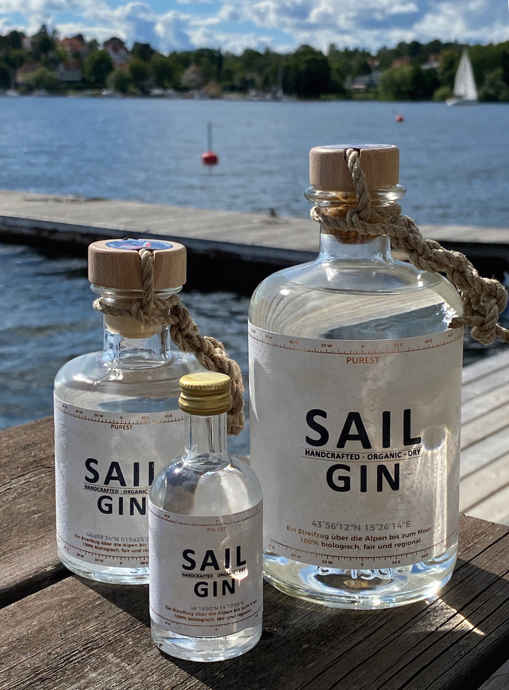 Purest Sail Gin Bottle Sizes Organic Craft Gin Austria